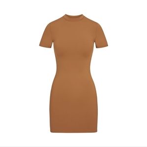 NWT SKIMS Signature Swim T-Shirt Dress Size XS Color Almond